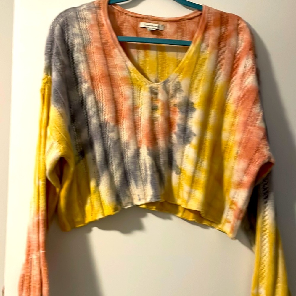 American Eagle crop top tie dye sweater
